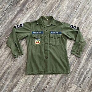 Vintage U.S. Air Force Utility Shirt 1970s Patched